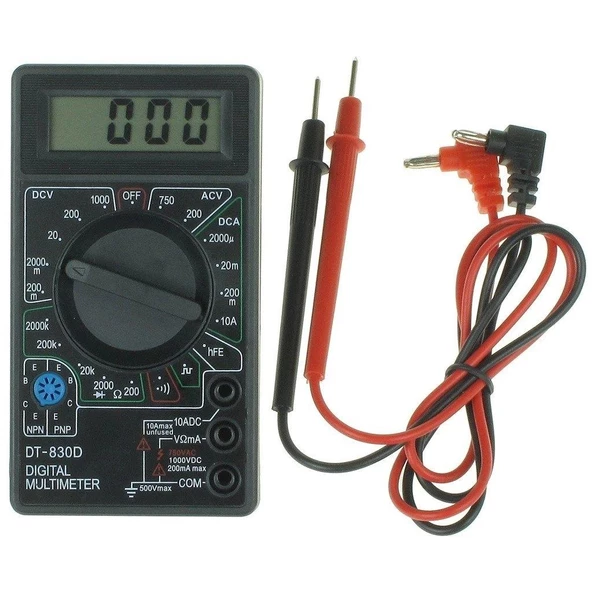 Dijital Avometre Multimetre Ölçü Aleti DT830D Buzırlı Problar Dahil ürün görseli 1