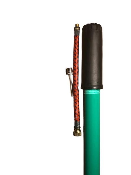 Top Pompası Bisiklet Pompası  Taşınabilir İnce El Pompası 40 cm Metal Yeşil Pompa ürün görseli 1