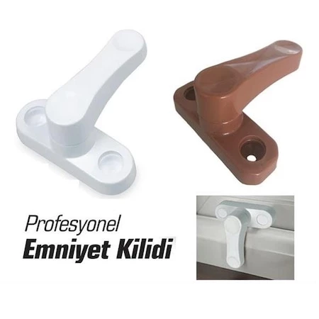 Plastik Pencere Emniyet Kilidi,Güvenlik Emniyet Kilidi (1 Adet) ürün görseli 1