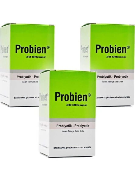 Probien Probiyotik Prebiyotik 30 Kapsül 3'Lü PAKET (SKT:07/2028) ürün görseli 1