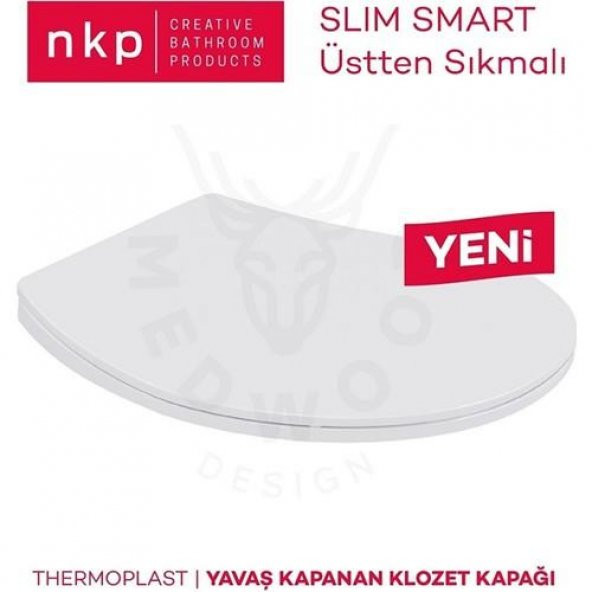 Nkp Slim Smart Thermoplast Yavaş Kapanan Klozet Kapağı 0302 ürün görseli 1
