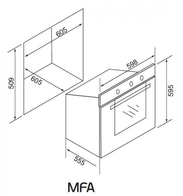 ALVEUS MFA 604 BEYAZ ANKASTRE FIRIN - Resim 4