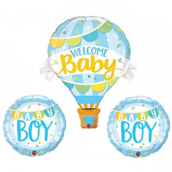 Welcome Baby Folyo Balon Mavi ürün görseli 1