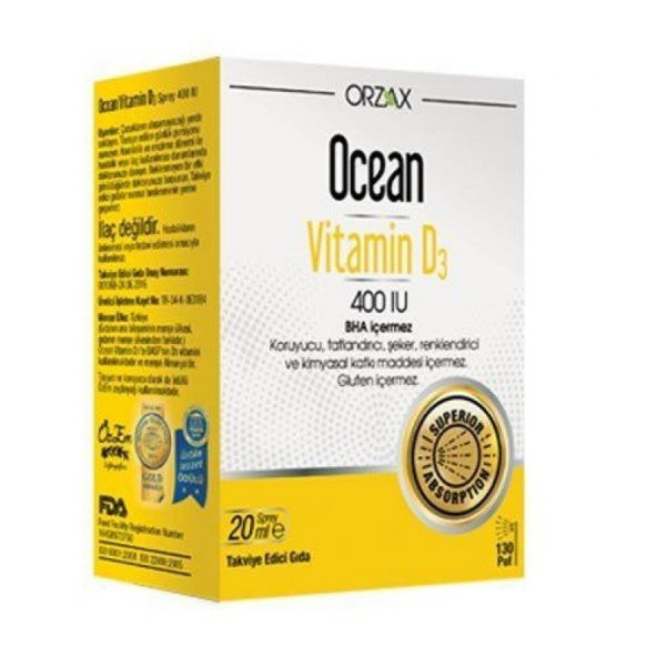 Ocean Vitamin D3 400 IU Sprey 20ml ürün görseli 1