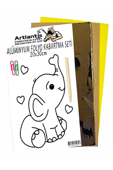 Alüminyum Folyo Kabartma Seti 20x30 cm Deney Malzemesi 1 Paket Aliminyum Folyo Seti Kabartma ürün görseli 1