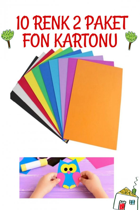 Fon Kartonu 2 paket 23x33 ebat 10 lu x 2 ürün görseli 1