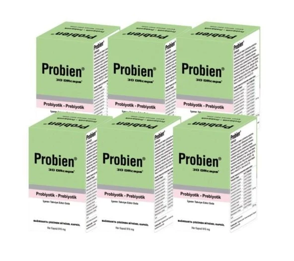 Probien Probiyotik Prebiyotik 30 Kapsül 6'Lı PAKET (SKT:07/2028) ürün görseli 1