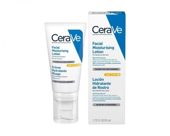 CeraVe Yüz Kremi SPF 30 Normal ve Kuruya Dönük Cilt 52 Ml - SKT: 12 M ürün görseli 1