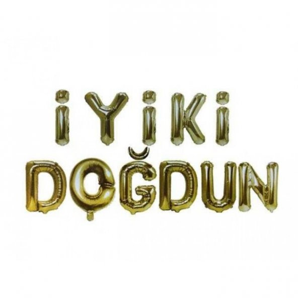 İyiki Doğdun Folyo Balon Gold ürün görseli 1