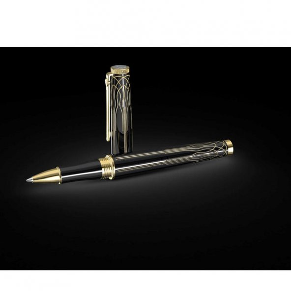 Scrikss Heritage Roller Kalem Siyah Altın - Resim 2