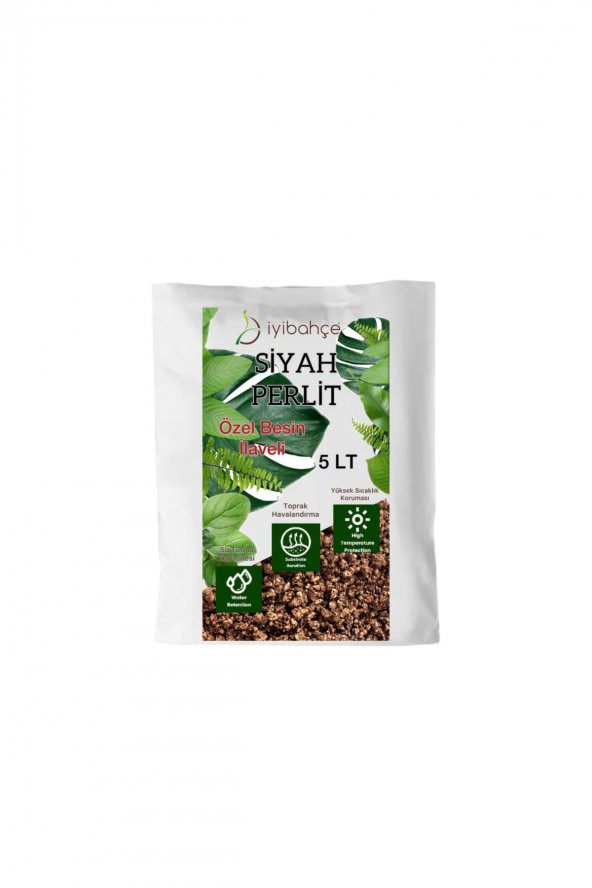 İYİBAHÇE Siyah Perlit 5 LT (Besin ve vitaminler ile zenginleştirilmiş) ürün görseli 1