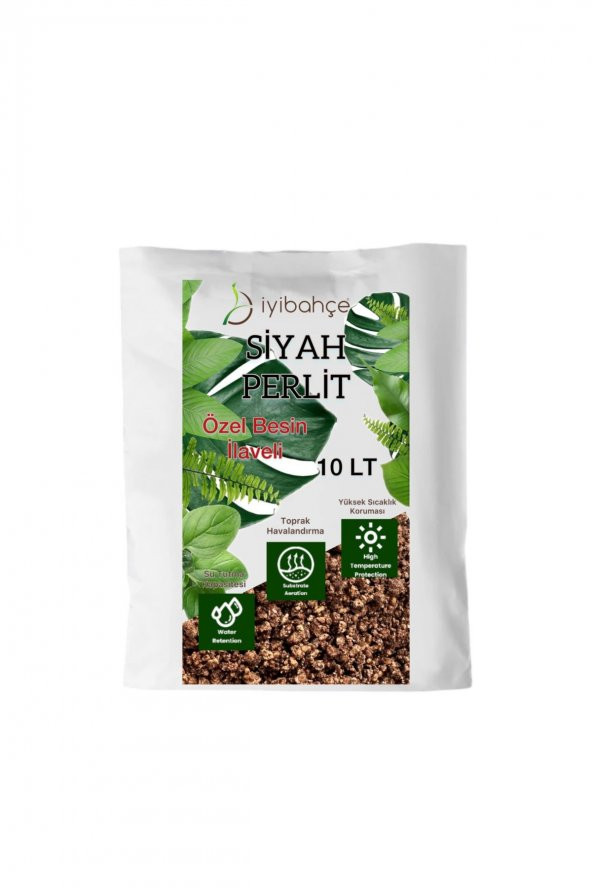 İYİBAHÇE Siyah Perlit 10 LT (Besin ve vitaminler ile zenginleştirilmiş) ürün görseli 1