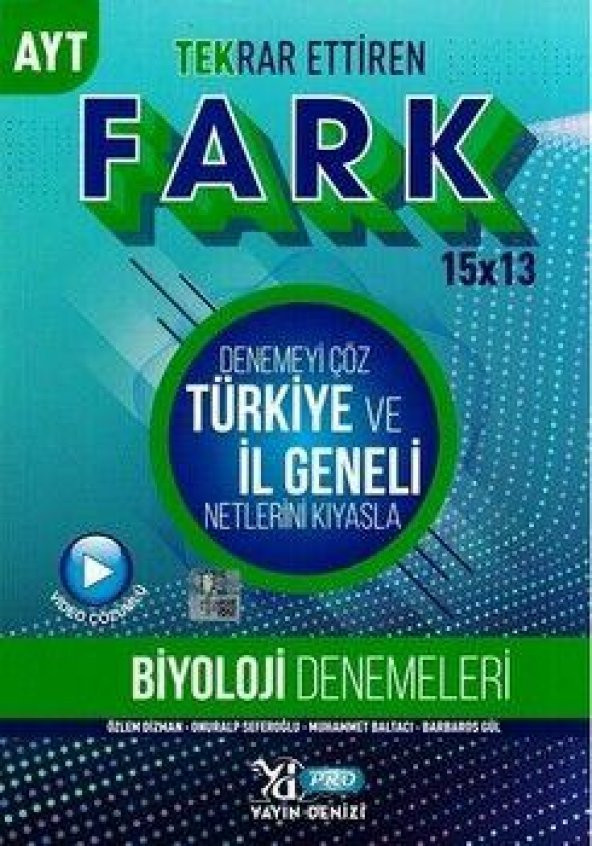 AYT Biyoloji Fark 15 x 13 Tekrar Ettiren Denemeleri ürün görseli 1
