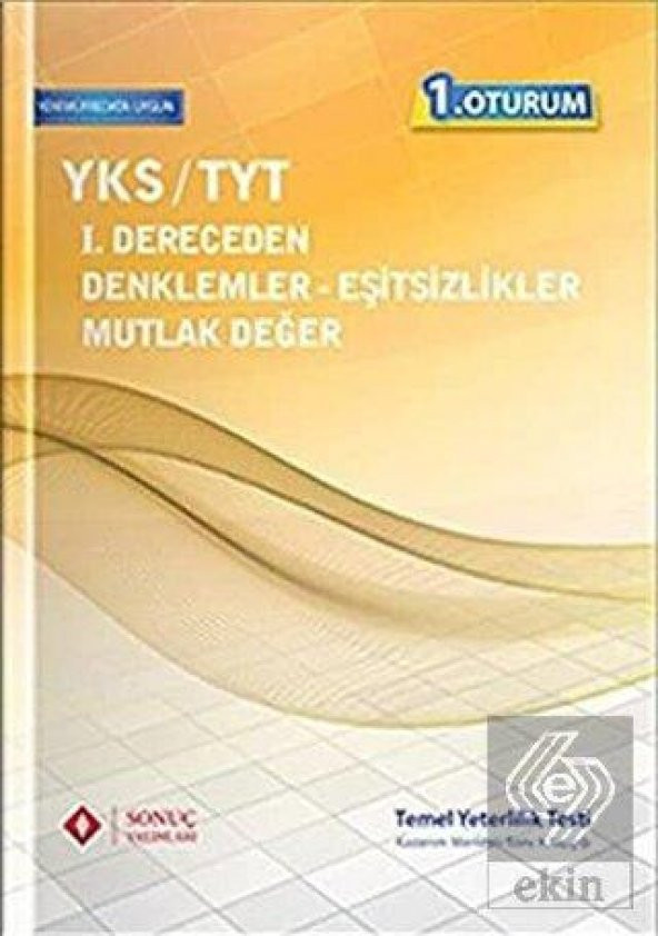 YKS / TYT 1. Derece Denklem Eşitsizlikler ve Mutla ürün görseli 1