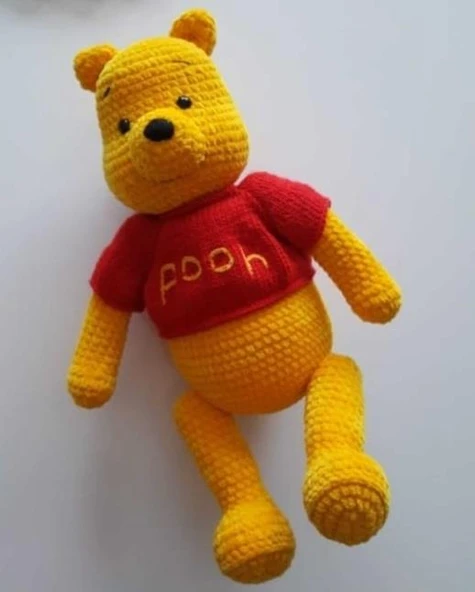 Ayı Winnie Pooh Amigurumi Organik Oyuncak ürün görseli 1