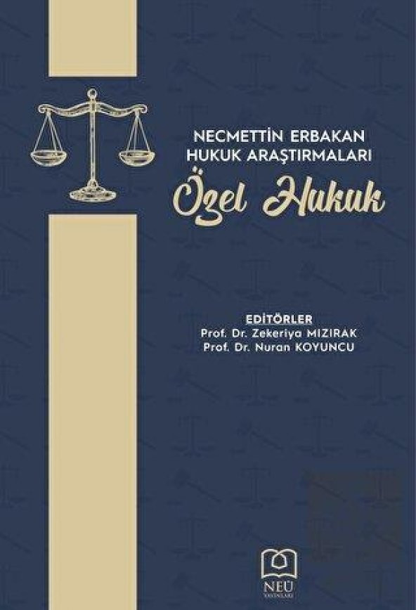 Necmettin Erbakan Hukuk Araştırmaları Özel Hukuk ürün görseli 1