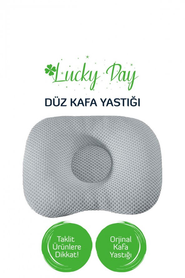 Kafa Yastığı Gri Bebek Kafa Yastığı, Düz Kafa Yastık, Bebek Yastığı, Organik Pamuk Kumaş ürün görseli 1