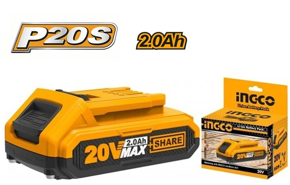 İngco Li-ion Akü 20v 2.0ah Ing-fblı2001 ürün görseli 1