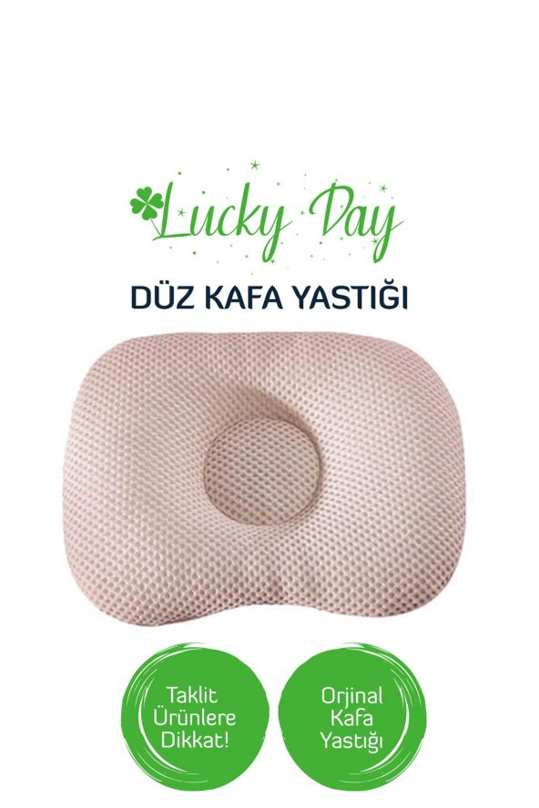 Kafa Yastığı Bej Bebek Kafa Yastığı, Düz Kafa Yastık, Bebek Yastığı, Organik Pamuk Kumaş ürün görseli 1