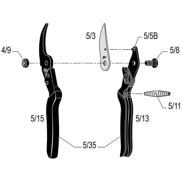 Felco 5 Budama Makası 22.5 Mm By-pass - Resim 12