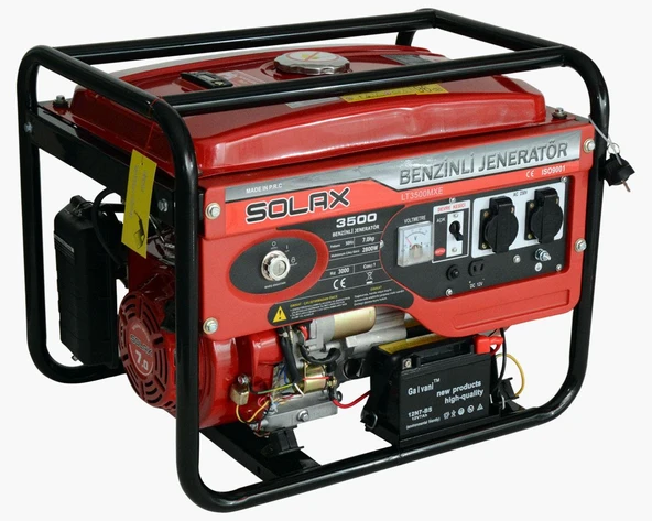 Solax Lt-3500mxe Monofaze Benzinli İpli Marşlı Jeneratör 3.5 Kva ürün görseli 1