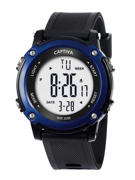 Captiva Digital 30 mt Suya Dayanıklı Işıklı Alarmlı Kronometreli Takvimli Silikon Kordonlu Çoçuk Kol Saati ürün görseli 1