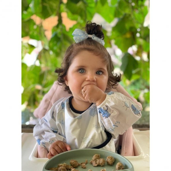 Mama Önlüğü Bebek Önlüğü Oyun Önlüğü Faaliyet önlüğü Mavi Fil Desenli 1 - 4 Yaş ürün görseli 1