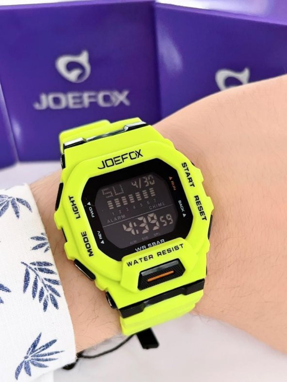 Joe.439 Joefox Digital Alarmlı-Zemin Aydınlatma-Kronometreli Unisex 3Atm Suya Dayanıklı Kol Saati ürün görseli 1