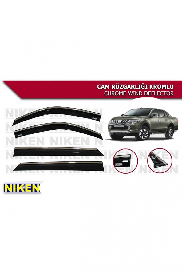 L200 TRİTON KROMLU CAM RÜZGARLIĞI NİKEN 2015 2016 2017 2018 2019 ürün görseli 1