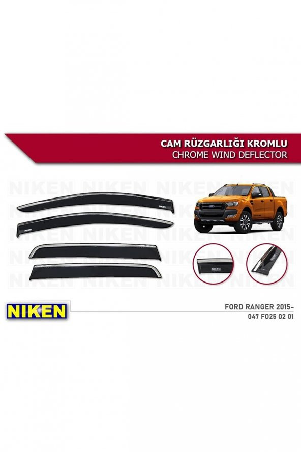 RANGER ARACA ÖZEL KROMLU CAM RÜZGARLIĞI 2015 2016 2017 2018 2019 2020 2021 2022 ürün görseli 1