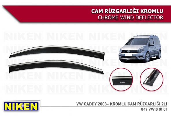 CADDY 2Lİ KROMLU CAM RÜZGARLIĞI NİKEN 2003 2020 ürün görseli 1
