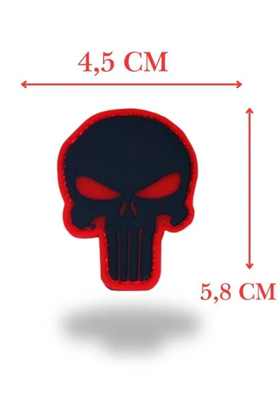 Single Sword Plastik Kurukafa Patch - Peç - Resim 5