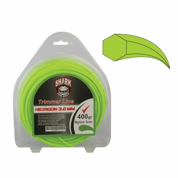 Shark 6 Köşeli Naylon Tırpan Misinası 3.0 Mm 400 Gr ürün görseli 1