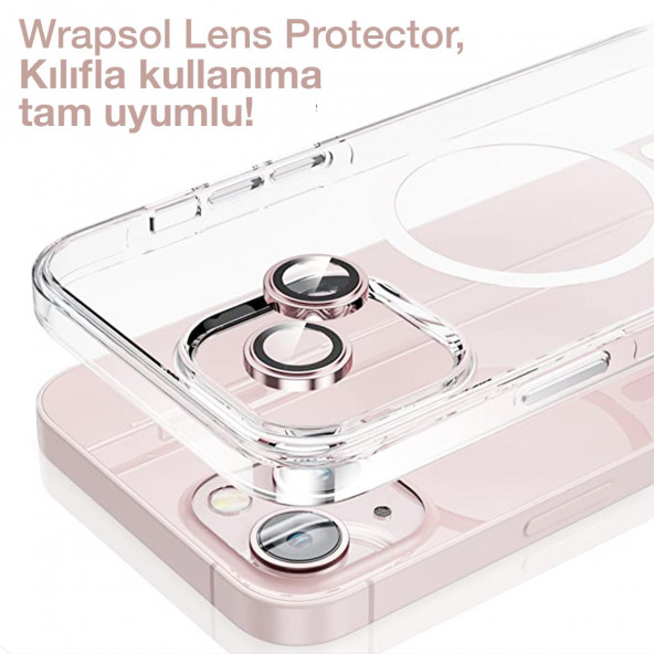 iPhone 15 Pembe Kamera Lens Koruyucu Kolay Uygulama Aparatlı ürün görseli 1