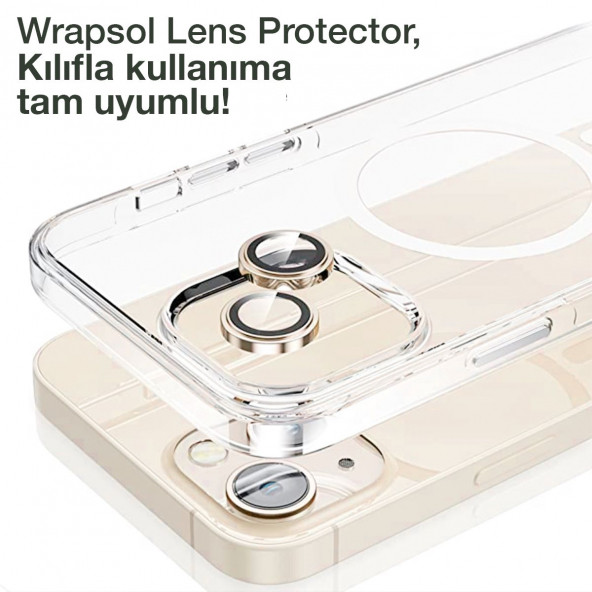 iPhone 15 Sarı Kamera Lens Koruyucu Kolay Uygulama Aparatlı ürün görseli 1