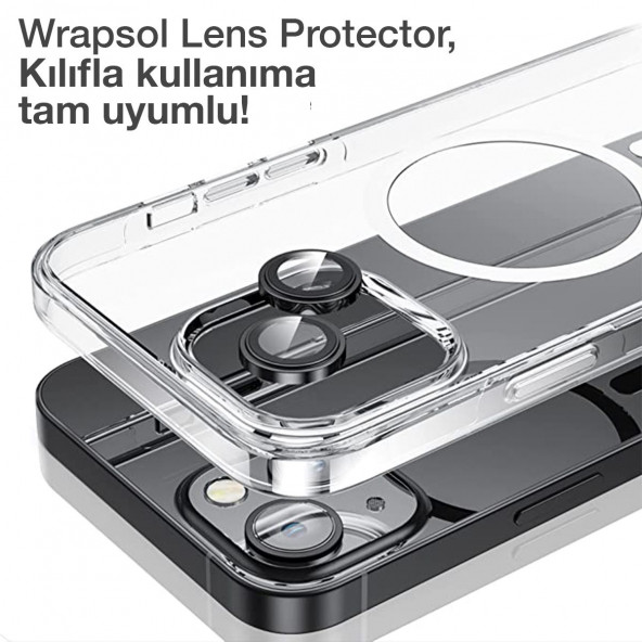 iPhone 15 Plus Siyah Kamera Lens Koruyucu Kolay Uygulama Aparatlı ürün görseli 1