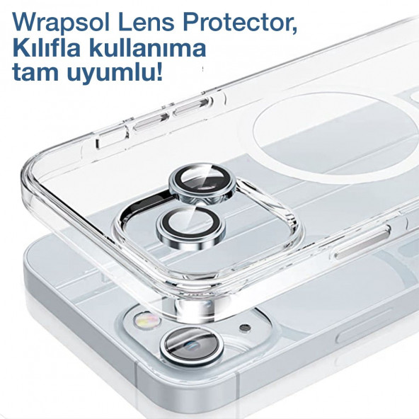 iPhone 15 Plus Mavi Kamera Lens Koruyucu Kolay Uygulama Aparatlı ürün görseli 1