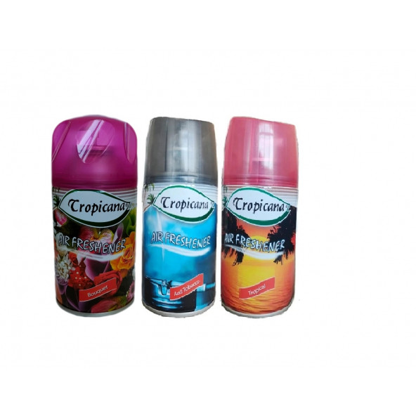 Tropicana Air Freshener Oda Kokusu Bahar Meyve Buketi Anti Tobacco Tropikal Spreyi 260 Ml X 3 Adet ürün görseli 1
