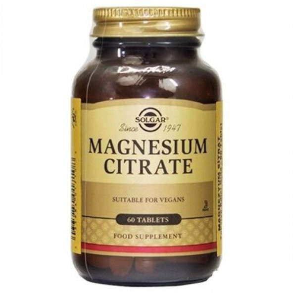 Solgar Magnesium Citrate 200 mg 60 Tablet ürün görseli 1