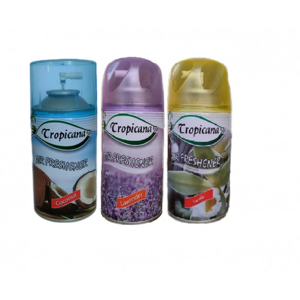 Tropicana Air Freshener Oda Kokusu Coconut Hindistan Ceviz Lavanta Vanilya Oda Sprey 260 Ml X 3 Adet ürün görseli 1