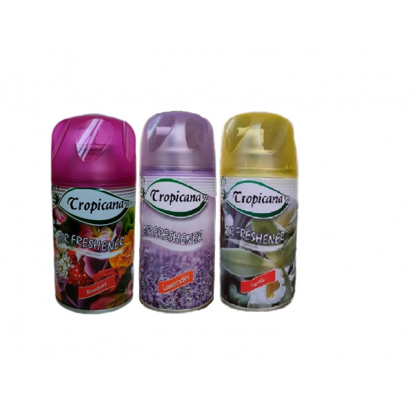 Tropicana Air Freshener Oda Kokusu Bahar Meyve Buketi Lavanta Vanilya Oda Spreyi 260 Ml X 3 Adet ürün görseli 1