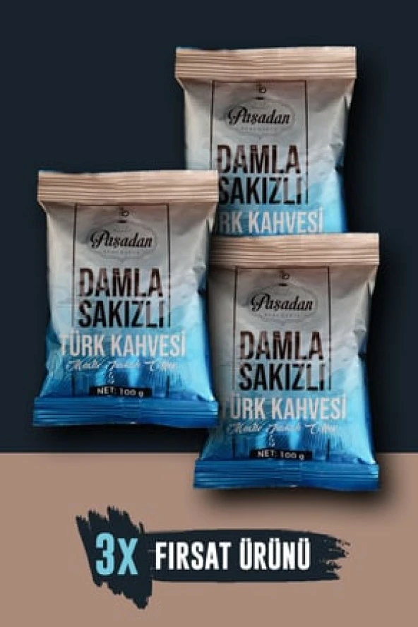 Paşadan (3x100gr) Damla Sakızlı Türk Kahvesi ürün görseli 1