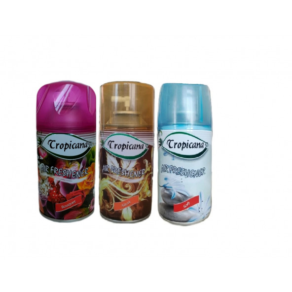 Tropicana Air Freshener Oda Kokusu Bahar Meyve Buketi Musk Misk Soft Oda Spreyi 260 Ml X 3 Adet ürün görseli 1