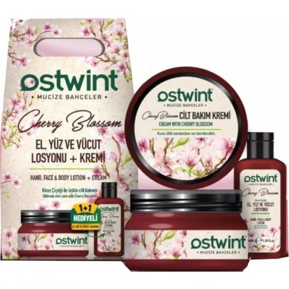Ostwint 300 ml Krem + 100 ml Losyon Set Kiraz Çiçeği 8683835159901 ürün görseli 1