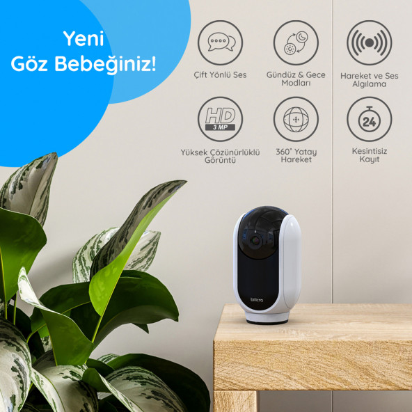 Bilicra Iris 3MP 360° Akıllı Kamera - Resim 3
