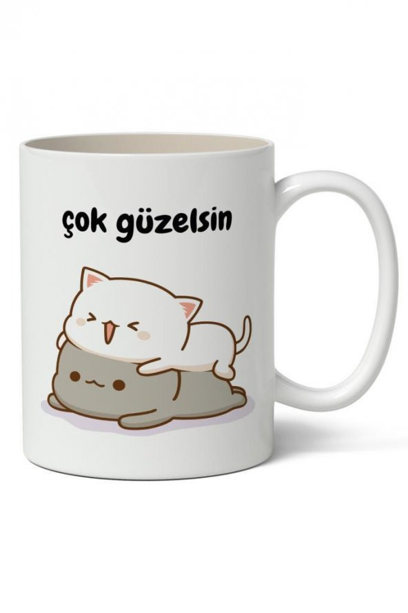 Çok Güzelsin Baskılı Kupa Bardak Baskılı Kahve Kupa Bardak ürün görseli 1