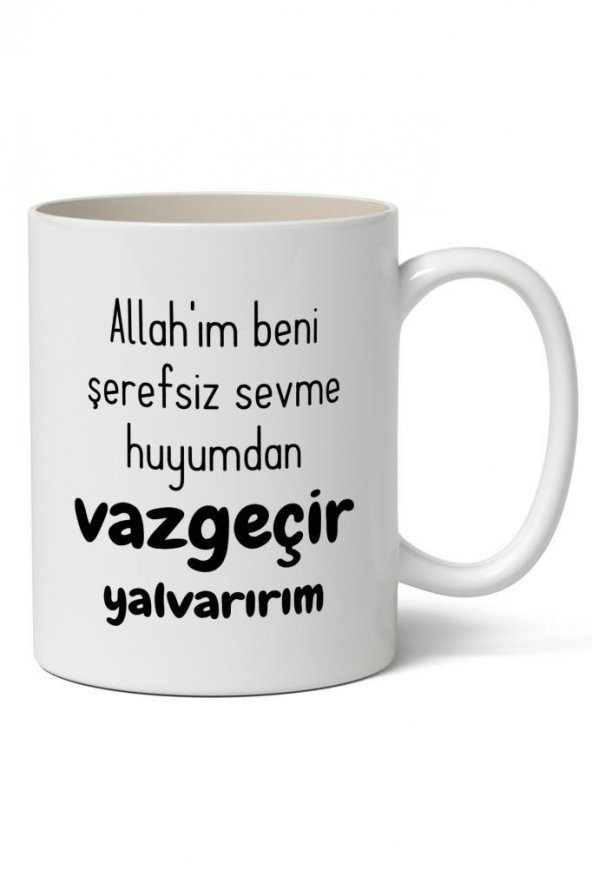 Allahım Beni Vazgeçir Baskılı Kupa Bardak Baskılı Kahve Kupa Bardak ürün görseli 1