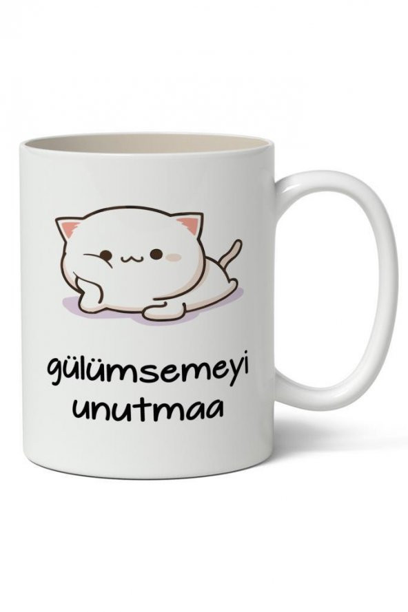Gülümsemeyi Unutmaa Baskılı Kupa Bardak Baskılı Kahve Kupa Bardak ürün görseli 1