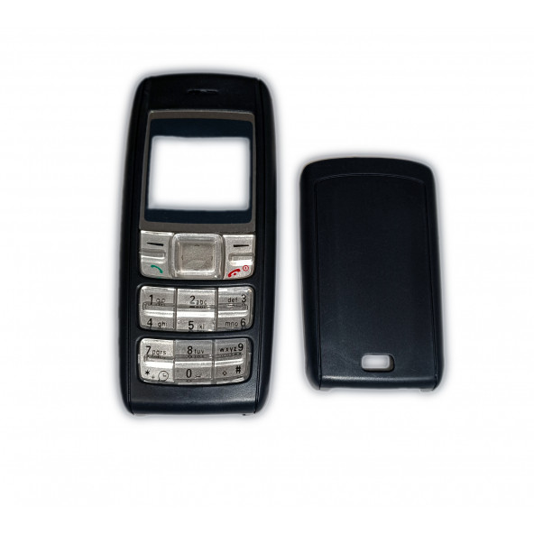 Nokia 1600 Kapak Nokia 1600 uyumlu Siyah Kapak ön Kapak Arka Kapak Tuş Takımı ürün görseli 1