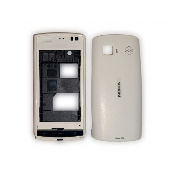Nokia N500 Kasa Kapak Tuş Takımı N500 Uyumlu Beyaz Renk Orta Kasa Ön Kapak Arka Kapak Tuş Takımı ürün görseli 1